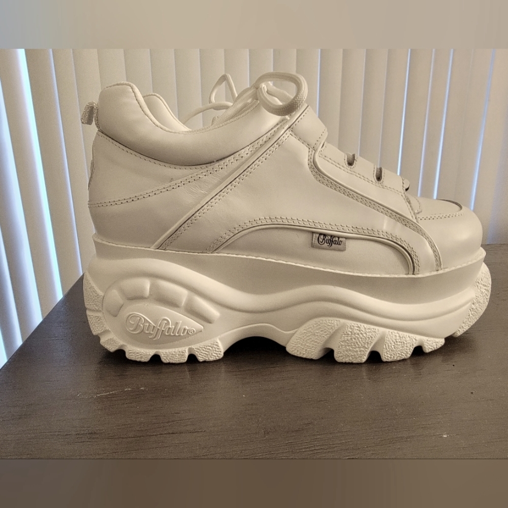 Buffalo White Platform Sneakers